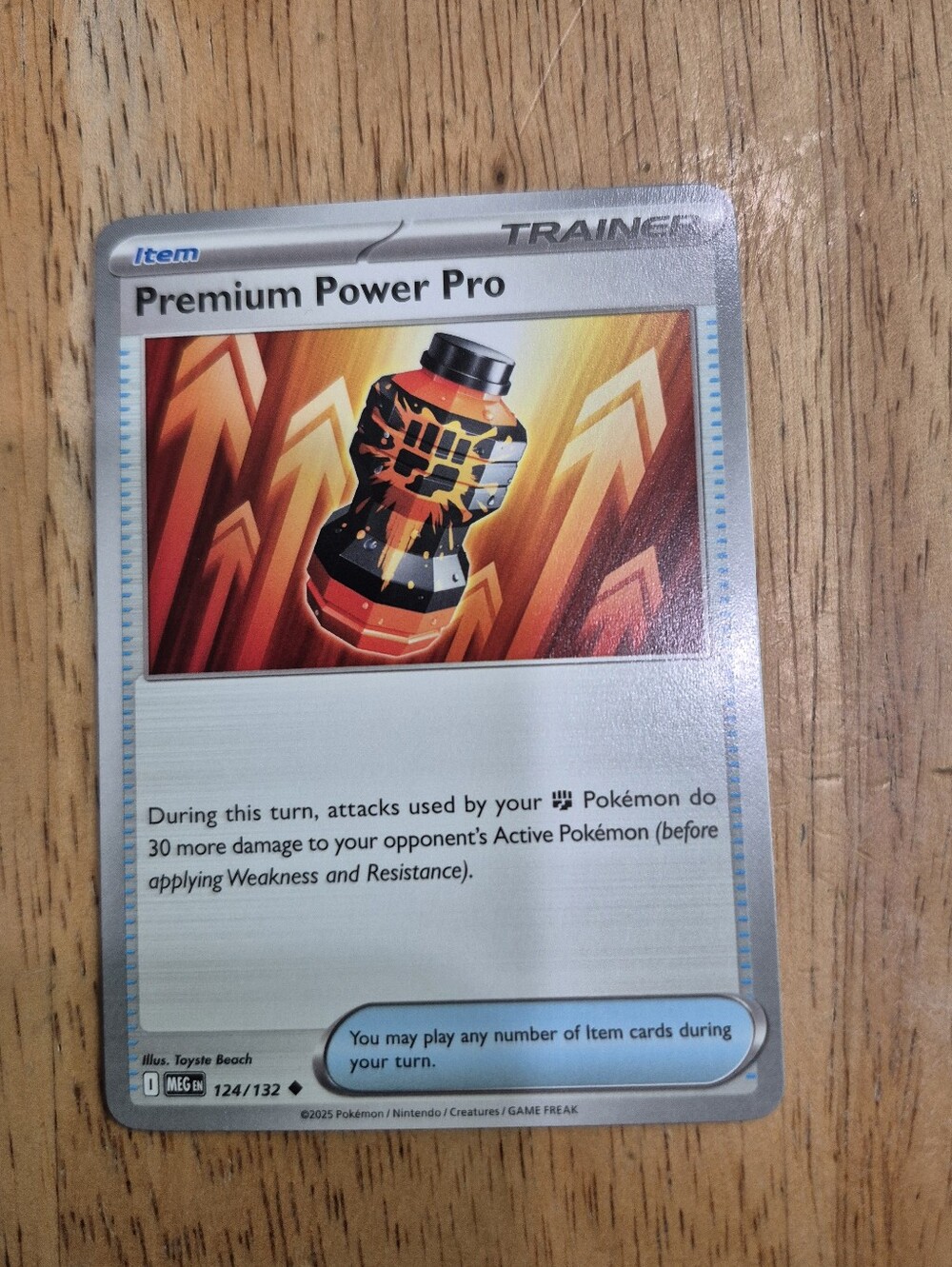 QTY 6 Pokemon Item Premium Power Pro Trainer Card